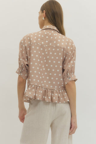 Polka dot short sleeve Top - Sugar Co.