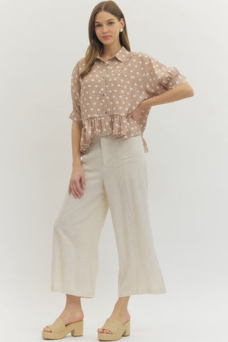 Polka dot short sleeve Top - Sugar Co.