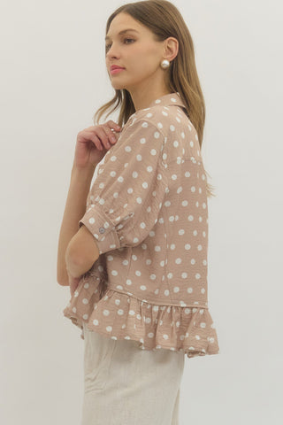 Polka dot short sleeve Top - Sugar Co.