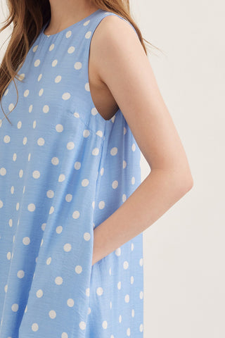 Polka dot sleeveless midi dress - Sugar Co.