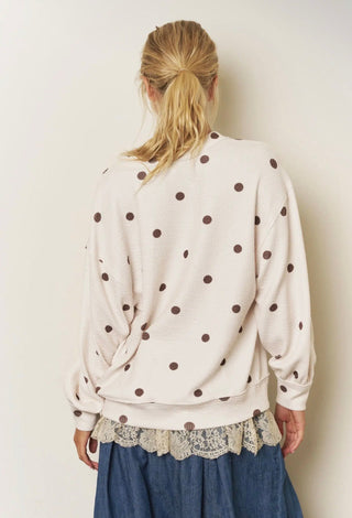 Polka Dot Textured Knit Top - Sugar Co.