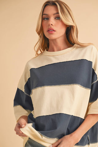 Polly Color Block Top Cherry - Sugar Co.
