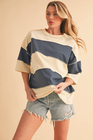 Polly Color Block Top Cherry - Sugar Co.
