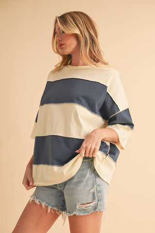 Polly Color Block Top Cherry - Sugar Co.
