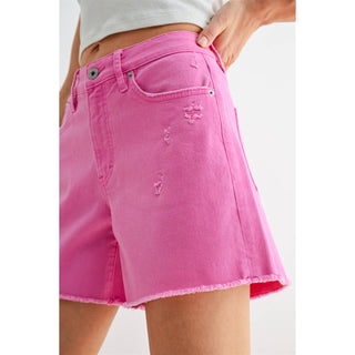 Pop Off Pink Denim Shorts - Sugar Co.