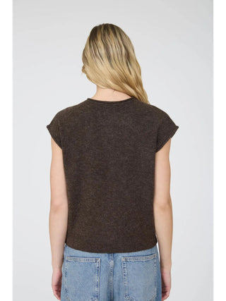 Posie Sleeveless Cardigan Chocolate - Sugar Co.