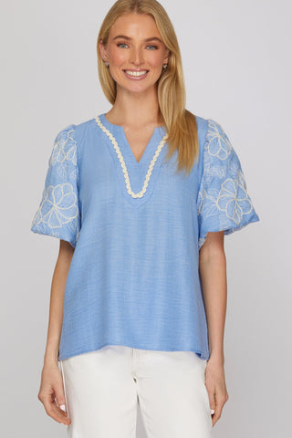 Pretty in Peri Blouse - Sugar Co.