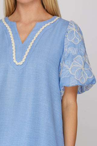 Pretty in Peri Blouse - Sugar Co.