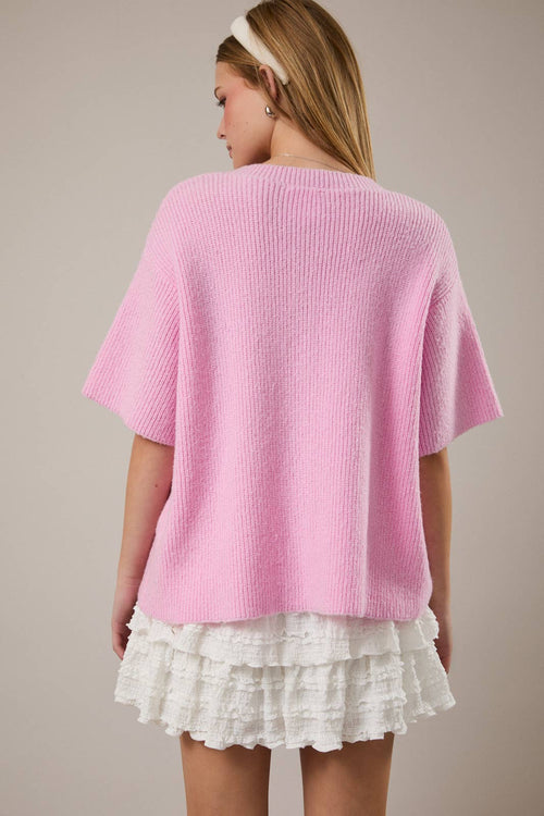 Pretty in Pink Sweater - Sugar Co.