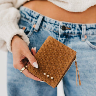 Pretty Simple | Kat Suede Wallet Camel - Sugar Co.