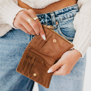Pretty Simple | Kat Suede Wallet Camel - Sugar Co.