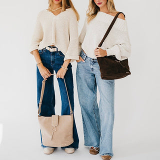 Pretty Simple | Rosemary Suede Bucket Bag Chocolate - Sugar Co.