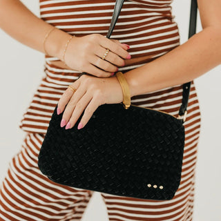 Pretty Simple | Suede Harper Hobo Shoulder Bag Black - Sugar Co.
