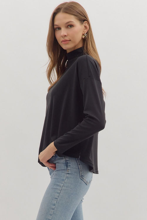 Quinn Long Sleeve Black - Sugar Co.