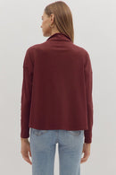 Quinn Long Sleeve Burgundy - Sugar Co.