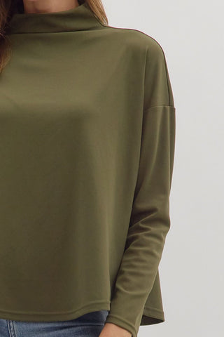 Quinn Long Sleeve Olive - Sugar Co.