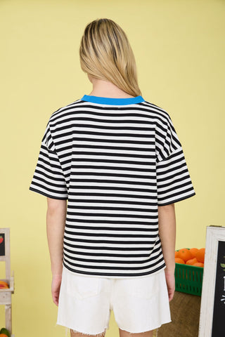 Rally Stripe Colorblock Tee - Sugar Co.