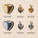 Red Bandana Necklace: Gold Oversized Heart Charm / Red - Sugar Co.