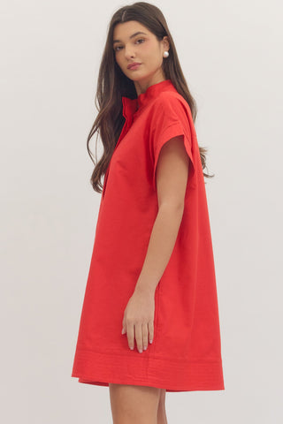 Red Hot Summer Shirt Dress - Sugar Co.