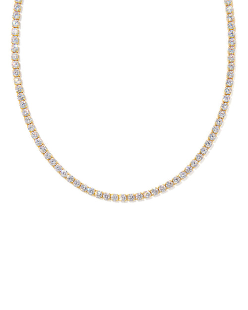 Renee Gold Tennis Necklace - Sugar Co.