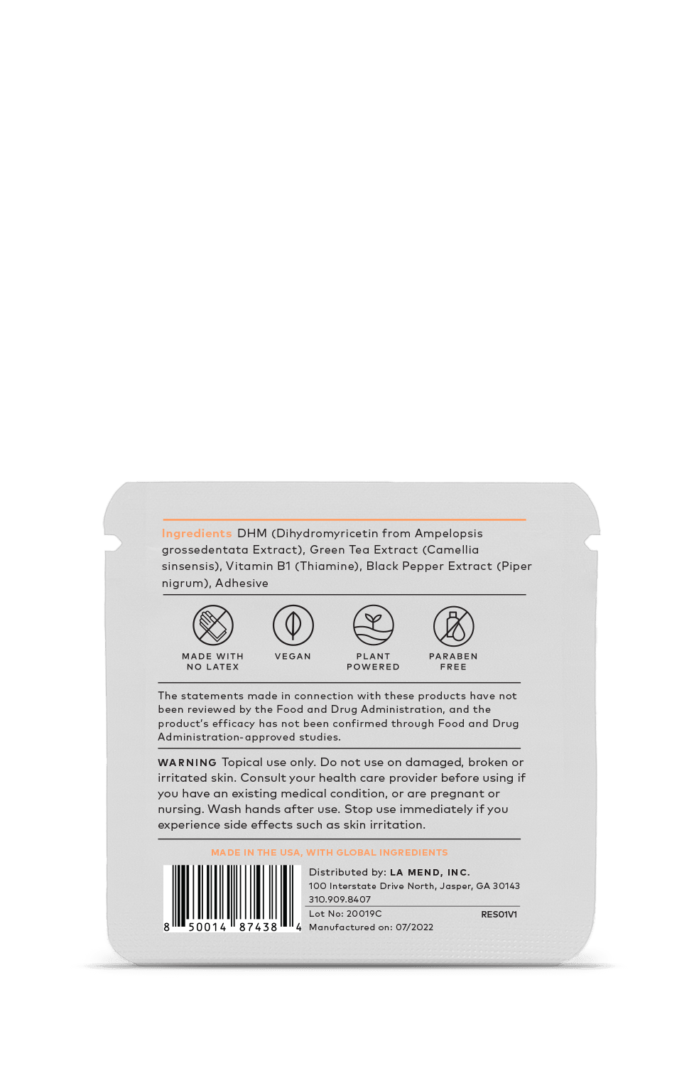 Rescue Wearable Wellness Patch Single - Sugar Co.