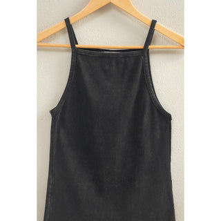 Retro Edge Square Neck Tank Black - Sugar Co.