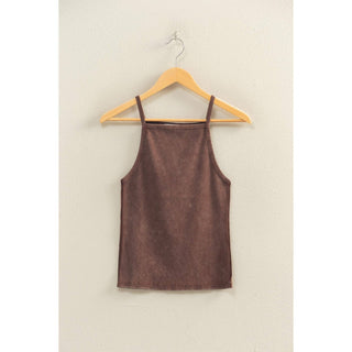 Retro Edge Square Neck Tank Chocolate - Sugar Co.