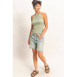 Retro Edge Square Neck Tank Cream - Sugar Co.
