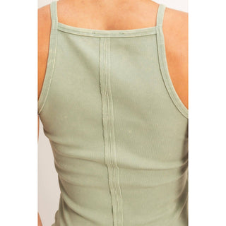 Retro Edge Square Neck Tank Cream - Sugar Co.