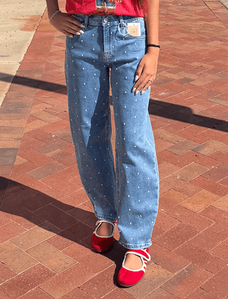 Risen | Dot About It Barrel Jeans - Sugar Co.
