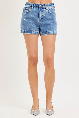 Risen | Firecracker Dot Denim Shorts - Sugar Co.
