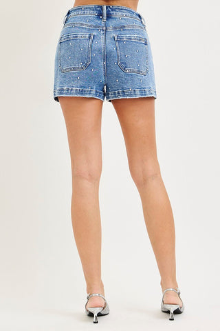 Risen | Firecracker Dot Denim Shorts - Sugar Co.