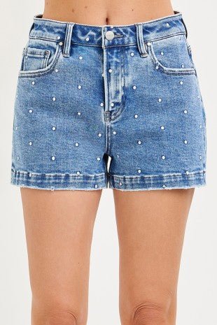 Risen | Firecracker Dot Denim Shorts - Sugar Co.