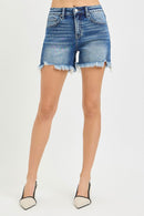 Risen | Millie Mid Rise Frayed Shorts - Sugar Co.