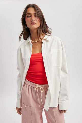 Risky Business Button Down:Off White - Sugar Co.