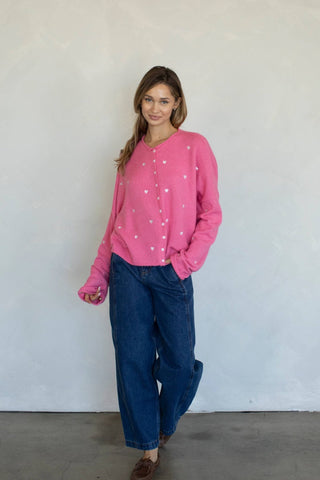 Rose Heart Piper Cardigan - Sugar Co.