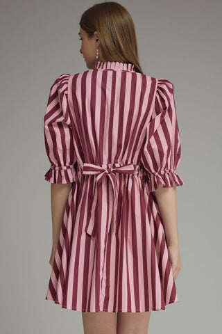 Rosé Ruffle Mini Dress - Sugar Co.