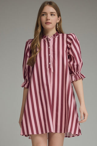 Rosé Ruffle Mini Dress - Sugar Co.