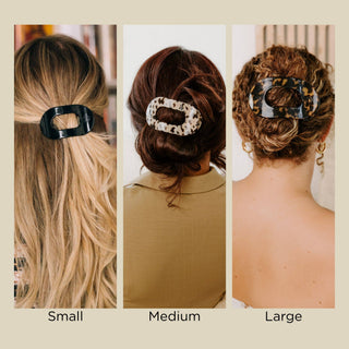 Round Flat Hair Clip | Medium | Blonde Tortoise - Sugar Co.