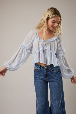 Rowdy Ruffle Blouse - Sugar Co.