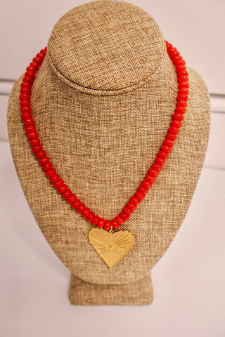 Ruby Coast Heart Necklace - Sugar Co.
