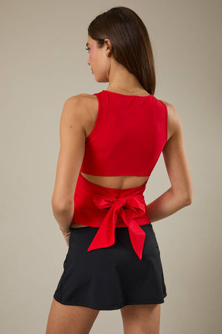 Ruby Red Tie Top - Sugar Co.