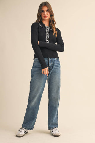 Ruby Stitch Sweater - Sugar Co.