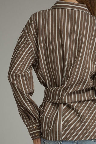 Sable Striped Wrap Top - Sugar Co.