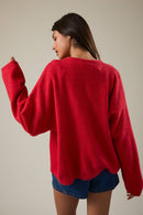 Samantha Cardigan Orange - Sugar Co.