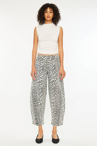 Savannah Leopard Horeshoe Jean - Sugar Co.