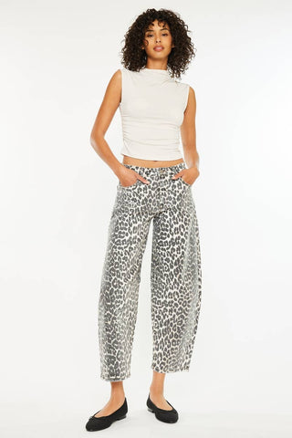 Savannah Leopard Horeshoe Jean - Sugar Co.