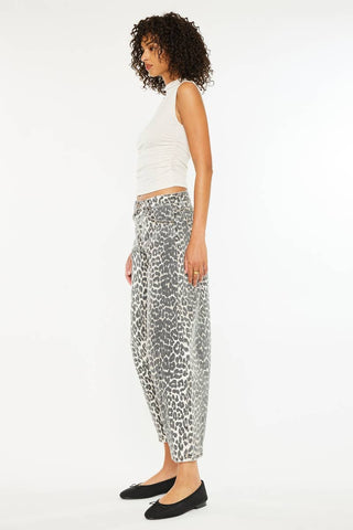 Savannah Leopard Horeshoe Jean - Sugar Co.