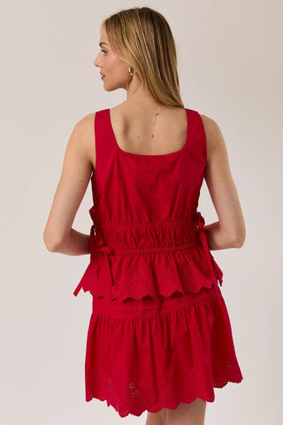 Scarlet Sweet Eyelet Tank - Sugar Co.