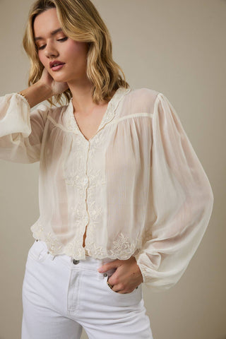 Shear Elegance Blouse - Sugar Co.
